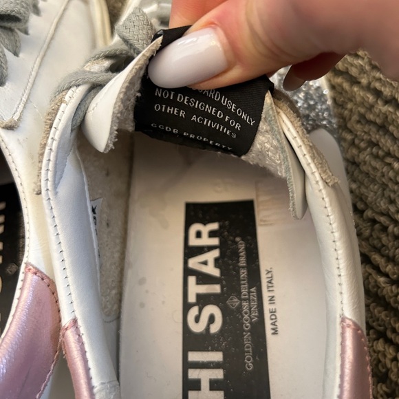 Golden Goose White Leather Superstar Sneakers Size 37 - Picture 4 of 7